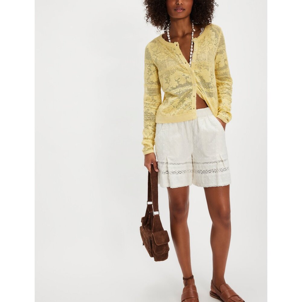 Free People Yellow Lace Long Sleeve Top - Picture 4 of 5